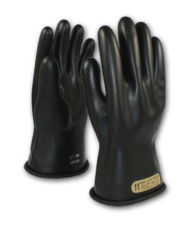 Class 00 Black Insulating Gloves 11" from PIP