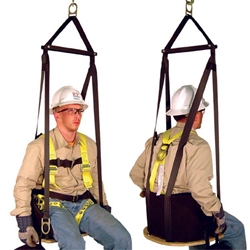 Arborist Saddles Deluxe Work Seat, 21" x 16", Built-In Harness w/ Spreader Bar and Yoke from French Creek Production