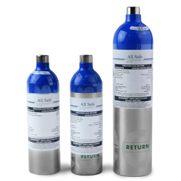 50 ppm Ammonia (NH3) Calibration Gas in Reusable Cylinder from All Safe Industries