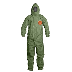Tychem 2000 SFR Coverall w/ Attached Hood, Front Zipper Closure from DuPont