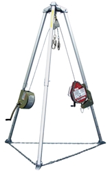 MightEvac Self Retracting Lifeline With Tripod, and Manhandler Hoist from Miller by Honeywell