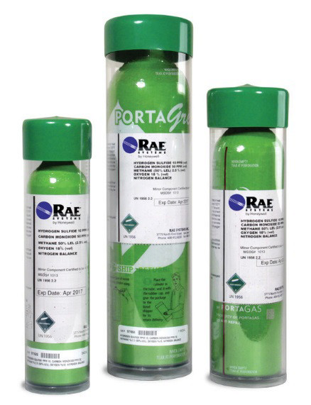 RAE Systems 4-Gas Mix (50% LEL, 50ppm CO, 10ppm H2S, 18% O2), Green Cylinder from RAE Systems by Honeywell