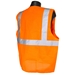 Economy Orange Solid Class 2 Safety Vest With Zipper