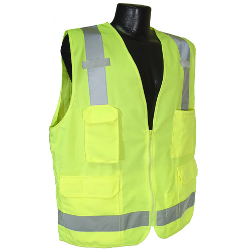 Surveyor Safety Vest w/ Solid Front & Mesh Back, Class 2 from Radians