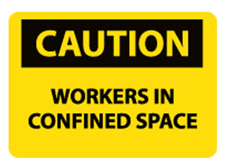 OSHA Signs - Caution Workers in Confined Space from National Marker