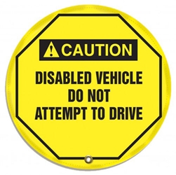 ANSI Caution Safety Steering Wheel Cover 16" - Disabled Vehicle Do Not Attempt To Drive from Accuform Signs