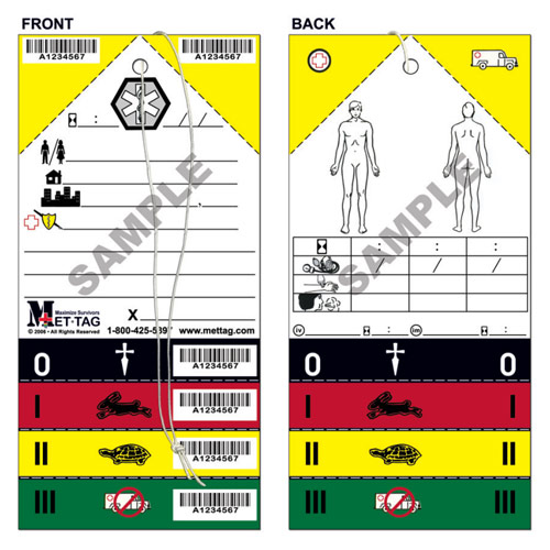 Medical Emergency Triage Tag from Mettag