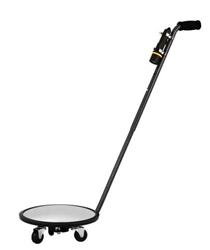 12" Convex Vehicle Inspection Mirror w/ Caster Wheels and Light from Lester L. Brossard Company