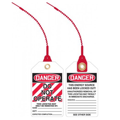 Loop 'n Lock Tie Tags (Danger Do Not Operate) from Accuform Signs