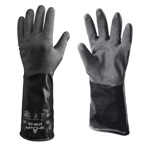 Showa 874R Unlined Butyl Glove w/ Rough Grip from Showa-Best Glove
