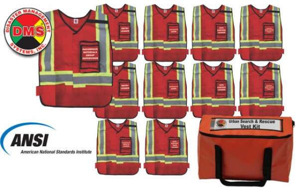 NIMS/ICS Urban Search & Rescue Vest Kit from Disaster Management Systems