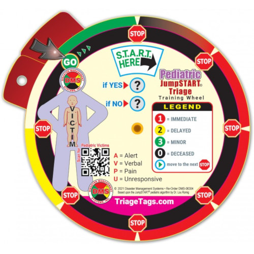 Pediatric JumpSTART Triage Training Wheel from Disaster Management Systems