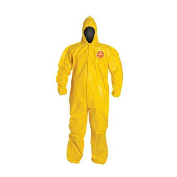 Tychem  2000 Coverall w/ Hood, Elastic Wrists & Ankles Ebola, QC127B  YL  00-M, QC127B  YL  00-L, QC127B  YL  00-XL, QC127B  YL  00-2XL