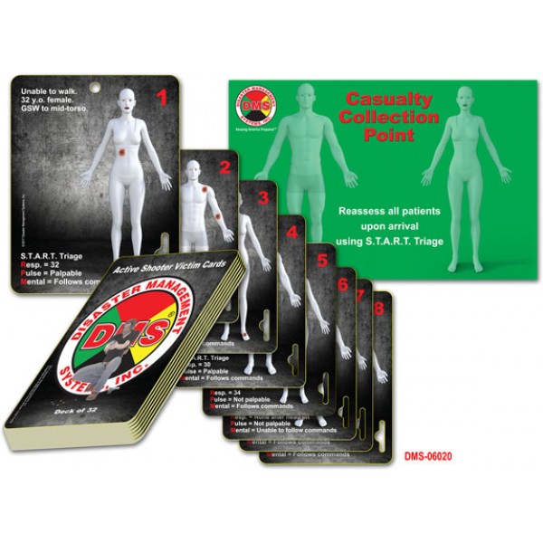Active Shooter Victim Cards - Deck of 32 from Disaster Management Systems