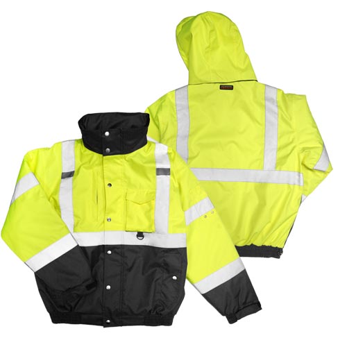 Lime Ripstop Fleece Lined Bomber Jacket from ML Kishigo