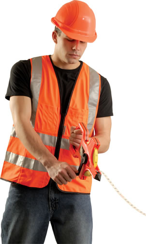 Premium Solid Dual Stripe Surveyor Vest from Occunomix
