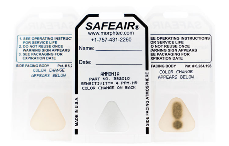 SafeAir Ammonia Detection Badges from Morphix Technologies