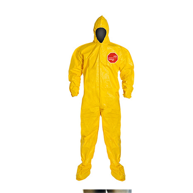 Tychem  2000 Coverall w/ Hood, Elastic Wrists, Att. Socks QC122B  YL  00-MD, QC122B  YL  00-LG, QC122B  YL  00-XL, QC122B  YL  00-2X