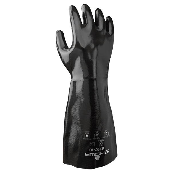 Elbow Length Chemical Resistant Neoprene Gloves from Showa Glove