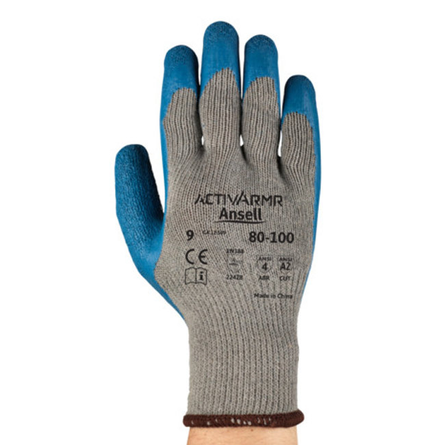 PowerFlex Latex Glove, Blue Rubber Coating 80-100-7, 80-100-8, 80-100-9, 80-100-10