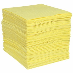 HazMat Absorbent Pads Yellow HeavyWeight FineFiber from Spilltech