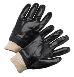 Knit Wrist Semi Rough PVC Glove from PIP