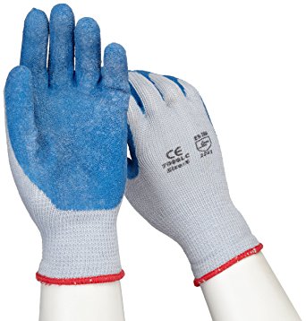Blue Crinkle Finish Latex Palm Coated Gloves from PIP