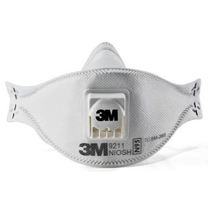Aura N95 Particulate Respirator, 3-Panel w/ Cool Flow Exhalation Valve from 3M