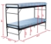 Heavy Duty Army Bunkable Beds w/ 4" Foam Mats (Set of 2 Beds) - ARMYSET FR
