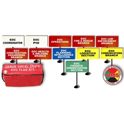 EOC Flag Kit for Large Local Government - 11 Flags from Disaster Management Systems