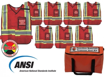 NIMS/ICS Hazardous Materials Response Organization Vest Kit DMS-05307