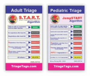 START / JumpSTART Pediatric Prompter Wallet Cards from Disaster Management Systems
