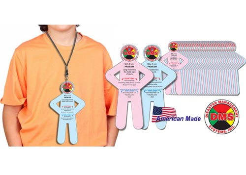 Standard Pediatric Victim Cards from Disaster Management Systems