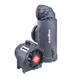 RAMFAN UB20XX 8" Intrinsically Safe Blower/Exhaust w/ Quick-Couple Canister from Euramco Safety