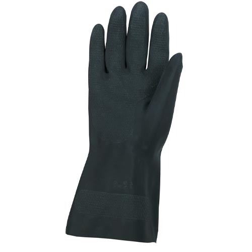 5435 Memphis Black Neoprene Glove, 30 mil Flock Lined Neoprene Latex Free from MCR Safety