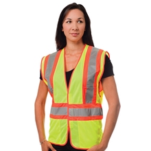 ANSI Class 2 Two Tone Three Pocket Mesh Vest from PIP
