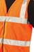 Mesh Dual Stripe Vest in Orange Close up