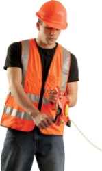 Premium Solid Dual Stripe Surveyor Vest from Occunomix