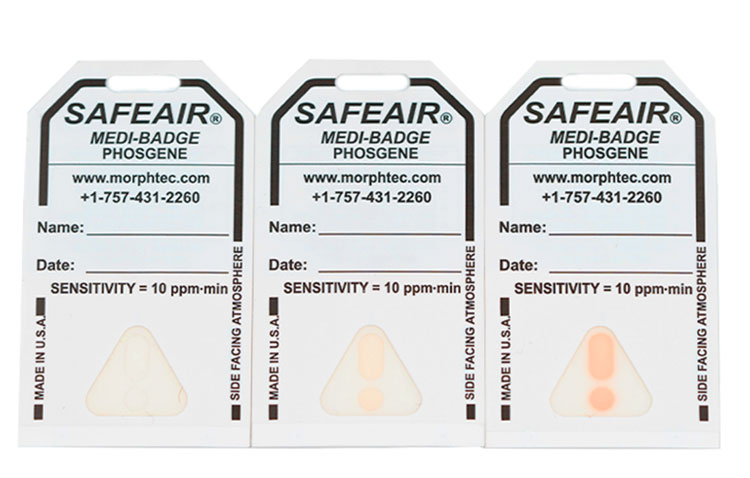 SafeAir Phosgene Medi Detection Badges from Morphix Technologies