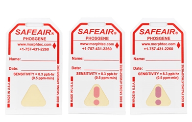 SafeAir Phosgene Detection Badges from Morphix Technologies