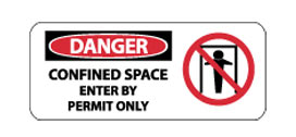 Graphic OSHA Safety Signs - Danger Confined Space from National Marker