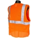 Economy Orange Mesh Class 2 Safety Vest With Zipper