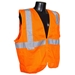 Economy Orange Mesh Class 2 Safety Vest With Zipper