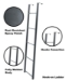 Ladder Hook on Steel Bunk Bed Black - BunkLadder-Black