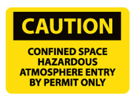 OSHA Signs - Caution Confined Space Hazardous Atmosphere from National Marker