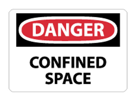 OSHA Sign - Danger Confined Space Sign from National Marker