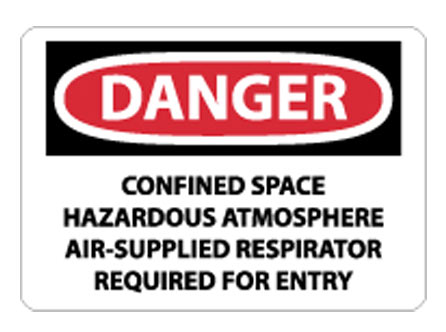OSHA Sign - Danger Confined Space Hazardous Atmosphere from National Marker