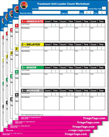 EMT3 Treatment Unit Leader Count Worksheet Refill from Disaster Management Systems