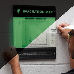 Emergency Evacuation Map Holder from Accuform Signs