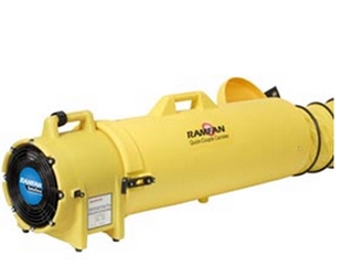 RAMFAN UB20 8" 115V Blower/Exhauster w/ Quick-Couple Canister from Euramco Safety